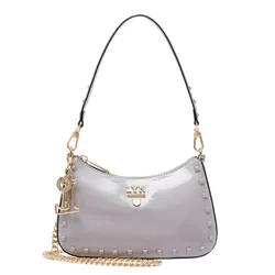 Túi Đeo Vai Nữ Lyn Tricia Rocky Shoulder Bag Grey LL24FBS183 Màu Xám