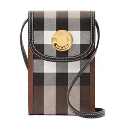 Túi Đựng Điện Thoại Burberry Check Elizabeth Phone Pouch Màu Nâu Kẻ