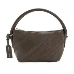 Túi Xách Tay Nữ Charles & Keith Zeya Recycled Suede Top Handle Bag Dark Moss CK2-50681229_DKMOSS_S Màu Nâu