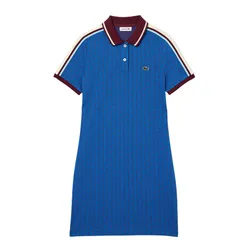 Váy Polo Nữ Lacoste Slim Fit Monogram Jacquard Dress EF167 NJI Màu Xanh Dương Size 34
