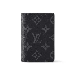 Ví Nam Louis Vuitton LV Pocket Organizer M61696 Màu Đen