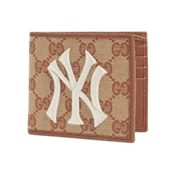 Ví Nữ Gucci NY Yankees Canvas Wallet Màu Nâu