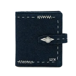 Ví Nữ Lyn Re-Edit Stitched Bi-Fold Wallet - Blue Variation 2 L25FWWA023 Màu Xanh