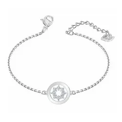 Vòng Đeo Tay Nữ Swarovski Further Bracelet Round Shape, White, Rhodium Plated Màu Bạc