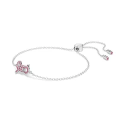 Vòng Đeo Tay Nữ Swarovski Lifelong Bow Bracelet Bow Pink Rhodium Plated 5723553 Màu Bạc Hồng