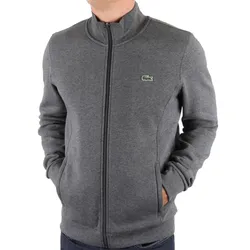 Áo Khoác Nam Lacoste Men's Sport Zip-Up Fleece Sweatshirt Màu Xám Đậm Size 2