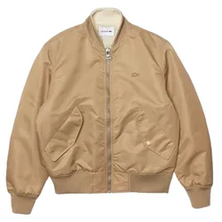 Áo Bomber Lacoste Men’s Bimaterial Reversible Colourblock Bomber Jacket Màu Be Size 48