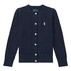 Áo Cardigan Nữ Ralph Lauren Mini-Cable White Logo Pony In Navy 313543047011 Màu Xanh Navy Size XL