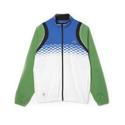 Áo Khoác Gió Nam Lacoste Tennis X Daniil Medvedev  Màu Xanh Trắng Size 3