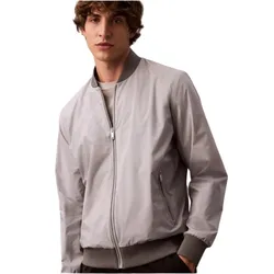 Áo Khoác Nam Calvin Klein CK Zip Matte Bomber Jacket 40FM512 - 060 Màu Xám Nhạt Size S