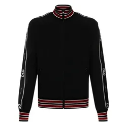 Áo Khoác Nam Dolce & Gabbana D&G Cady Track Jacket Màu Đen/ Đỏ Size 48