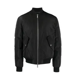 Áo Khoác Nam Dsquared2 Logo-Embroidered Padded Jacket S79AM0053 Màu Đen Size 48