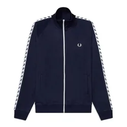 Áo Khoác Nam Fred Perry Taped Track Jacket J6231 BLU Màu Xanh Navy Size M