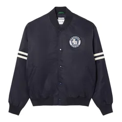 Áo Khoác Nam Lacoste Embroidered Badge Water-Repellent Bomber Jacket BH3441 - HDE Màu Xanh Navy Size XS