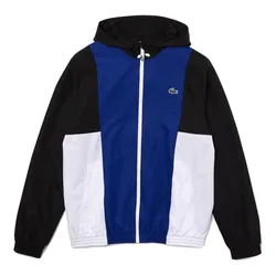 Áo Khoác Nam Lacoste Men's Classic Logo Full Zip Technical Hooded Jacket BH0848 Màu Đen - Xanh Size 50