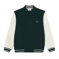 Áo Khoác Nam Lacoste Men's Stadium Neck Sleeve Contrast Sweatshirt SH220E 55G 132 Màu Xanh Green Size 4