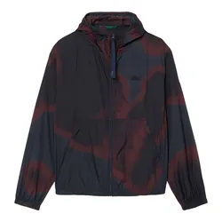Áo Khoác Nam Lacoste Ombré Print Ripstop Nylon Jacket BH9671 00 EIX Màu Đen - Đỏ Size 48