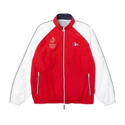 Áo Khoác Nam Lacoste Red Olympic Sport Jacket BH7607 Màu Đỏ Trắng Size 50 (Form To)