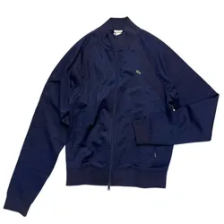 Áo Khoác Nỉ Nam Lacoste Sweater Large Blue Long Sleeve Arm Spell Embroidered Màu Xanh Navy Size L