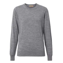 Áo Len Nữ Burberry Bempton Elbow Patch Sweater Màu Xám Size S