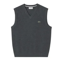 Áo Len Gile Nam Lacoste V-neck Vest AH376E 050 Màu Xám Size 3