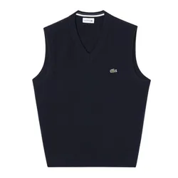 Áo Len Gile Nam Lacoste V-neck Vest AH376E 166 Màu Xanh Navy Size 3