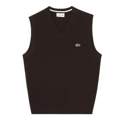 Áo Len Gile Nam Lacoste V-neck Vest AH376E BZD Màu Nâu Size 3