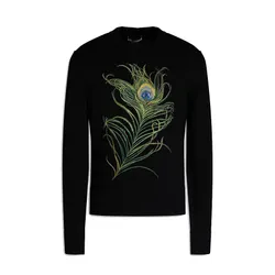 Áo Len Nam Dolce & Gabbana D&G Embroidered Wool Sweater Màu Đen Size 44