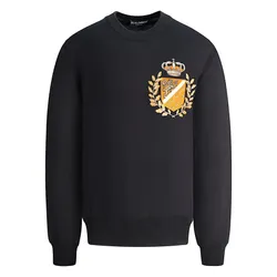 Áo Len Nam Dolce & Gabbana D&G Logo Embroidered Black GX550Z JAMXA HNHH5 Màu Đen Size 44