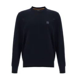 Áo Len Nam Hugo Boss Cotton-Cashmere Sweater With Logo Label 50527583 404 Màu Navy Size S