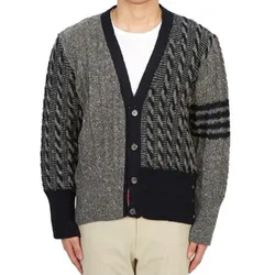 Áo Len Nam Thom Browne MKC486F Y1506 035 Màu Đen Xám Size 3