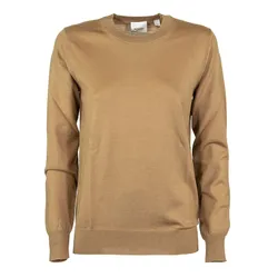 Áo Len Nữ Burberry Bempton Elbow Patch Sweater Màu Camel Size XS