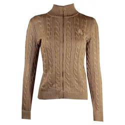 Áo Len Nữ Ralph Lauren Cable Knit Full Zip Jumper 200822704023 Màu Nâu Size S