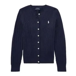 Áo Len Ralph Lauren Girls' Cable-Knit Cardigan Big Kid Navy Màu Xanh Navy Size L