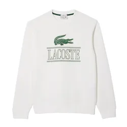 Áo Nỉ Lacoste Large Chest Logo Sweater White Màu Trắng Size XXS