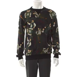Áo Nỉ Nam Dolce & Gabbana D&G Cowboy Sweater Màu Xanh Đen Size 44