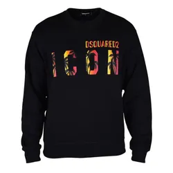 Áo Nỉ Nam Dsquared2 Sweatshirt Regular Fit S79GU0094 S25516 Màu Đen Size S