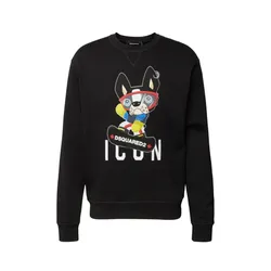 Áo Nỉ Sweater Nam Dsquared2 Oversized  Black S79GU0140 7300 Màu Đen Size M