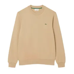 Áo Nỉ Sweater Nam Lacoste Men's Classic Fit Fleece Sweatshirt SH9801 51 02S Màu Be