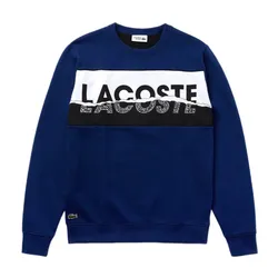 Áo Nỉ Sweater Nam Lacoste Men's Sweatshirt SH4899L Màu Xanh Lam Size 4