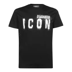 Áo Phông Nam Dsquared2 Icon Spray Cool T-Shirt S79GC0039 S23009 Màu Đen