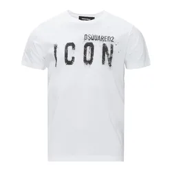 Áo Phông Nam Dsquared2 Icon Spray Cool T-Shirt S79GC0039 S23009 Màu Trắng