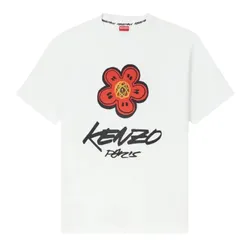 Áo Phông Nam Kenzo Futura Classic With Boke Flower Embroidered In White PFF65TS654SG02 Tshirt Màu Trắng Size S