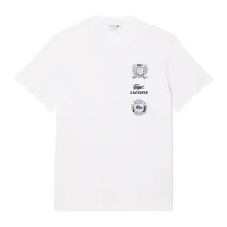 Áo Phông Nam Lacoste Regular Fit Printed Jersey T-Shirt TH0613 - 001 Màu Trắng Size 3