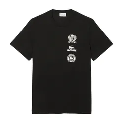 Áo Phông Nam Lacoste Regular Fit Printed Jersey T-Shirt TH0613 - 031 Màu Đen Size 3