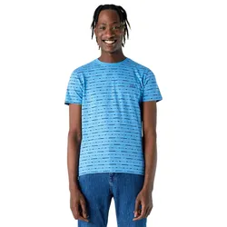 Áo Phông Nam Lacoste Slim Fit T-Shirt TH0219 19M Màu Xanh Nhạt Size 2