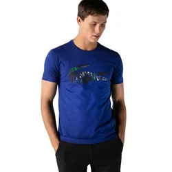 Áo Phông Nam Lacoste Slim Fit T-Shirt TH2207 07M Màu Xanh Dương Size 2