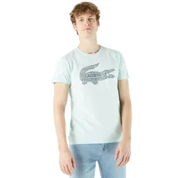 Áo Phông Nam Lacoste T-Shirt TH0208 08N Màu Xanh Nhạt Size 2
