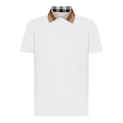 Áo Polo Nam Burberry Cody Cotton Shirt 8071621 Màu Trắng Size S