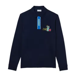 Áo Polo Dài Tay Nam Lacoste Polo Shirt PH2523-52N 166 Màu Xanh Navy Size 2